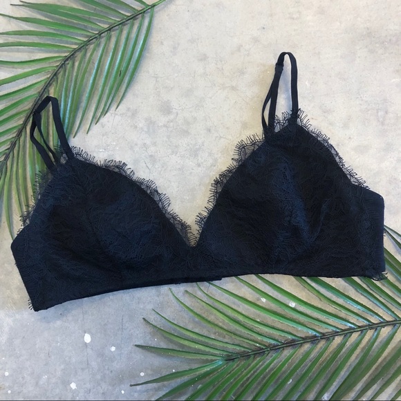 bebe Other - Bebe Lace Wireless Black Bralette Size 6